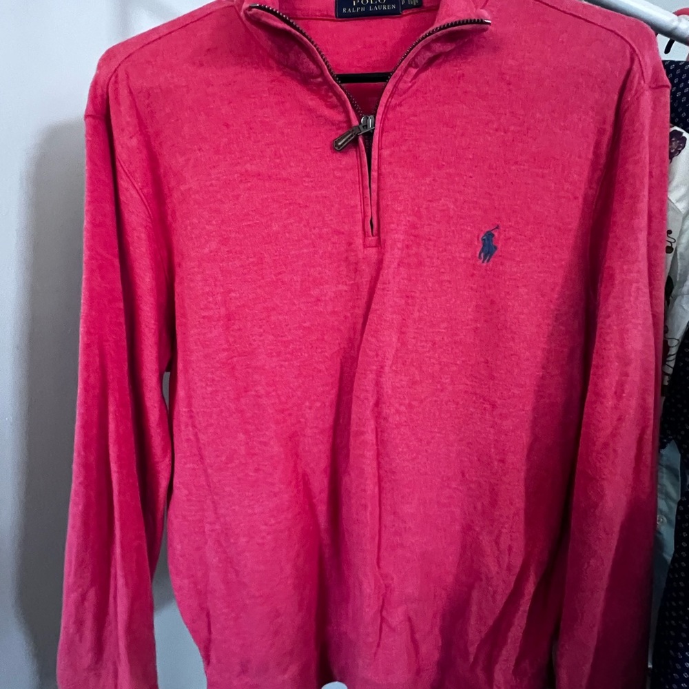 Ralph Lauren Hot Pink Quarter-Zip Pullover
